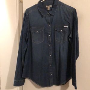NWT Calvin Klein Denim button up